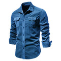 Camisa casual masculina manga longa