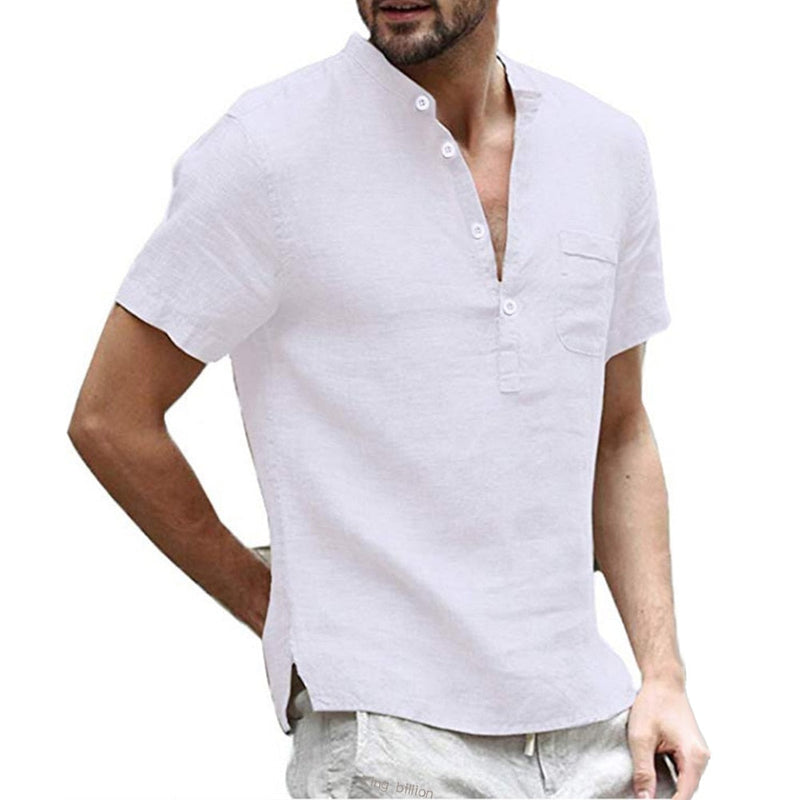 Camisa masculina de linho