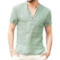 Camisa masculina de linho