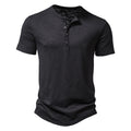 Camisa casual masculina colarinho henley