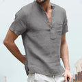 Camisa masculina de linho