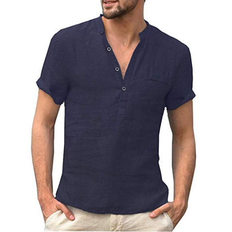 Camisa masculina de linho