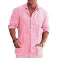 Camisa Casual de Linho Manga Comprida - Line Luxe