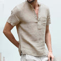 Camisa masculina de linho