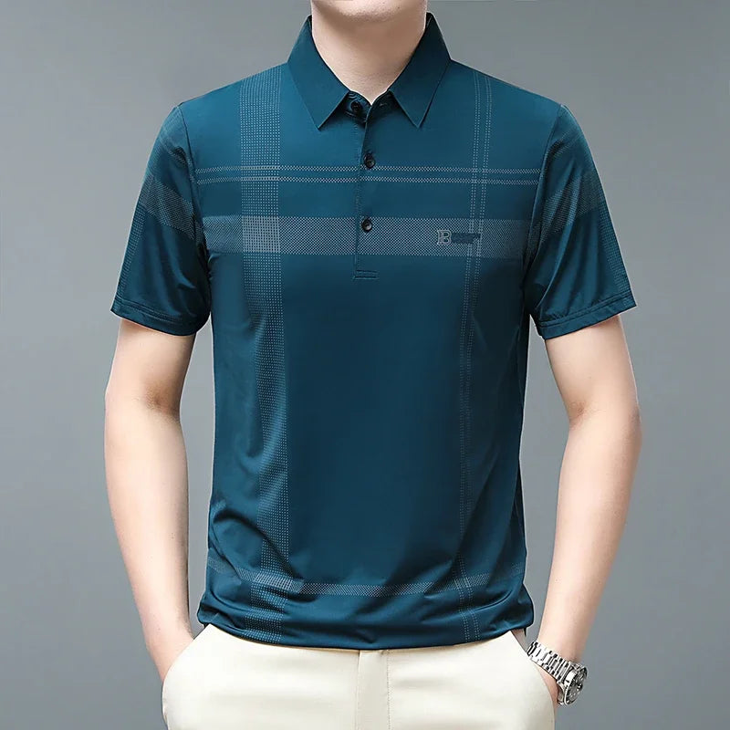 Camisa Masculina Polo com Listas Iuman