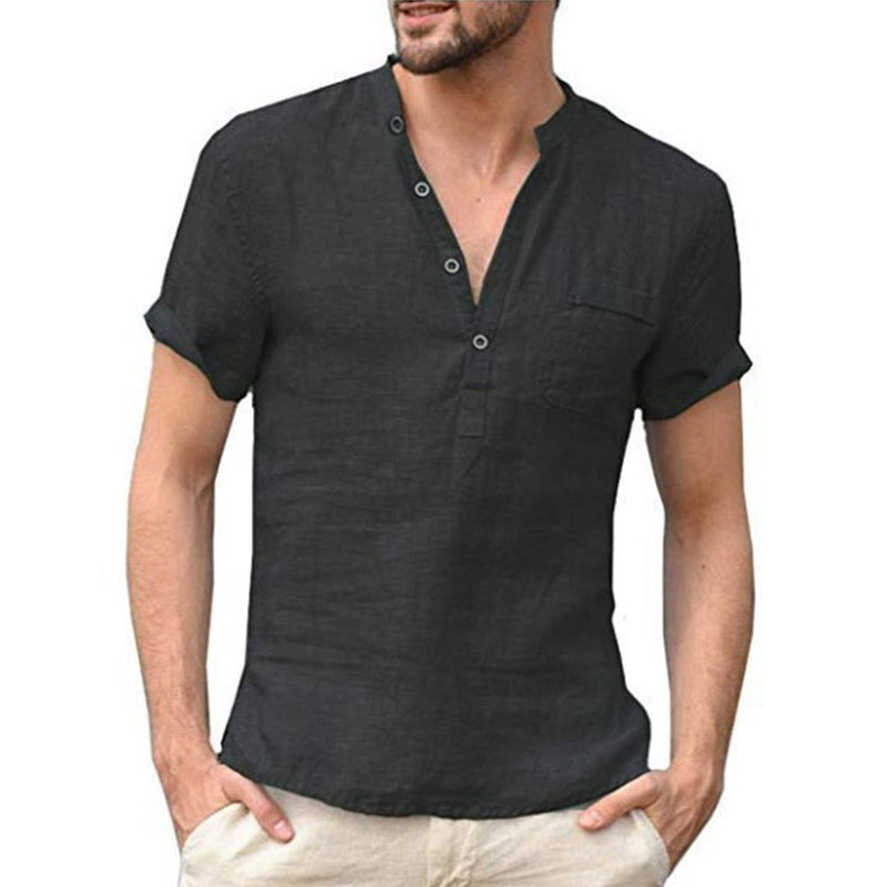 Camisa masculina de linho