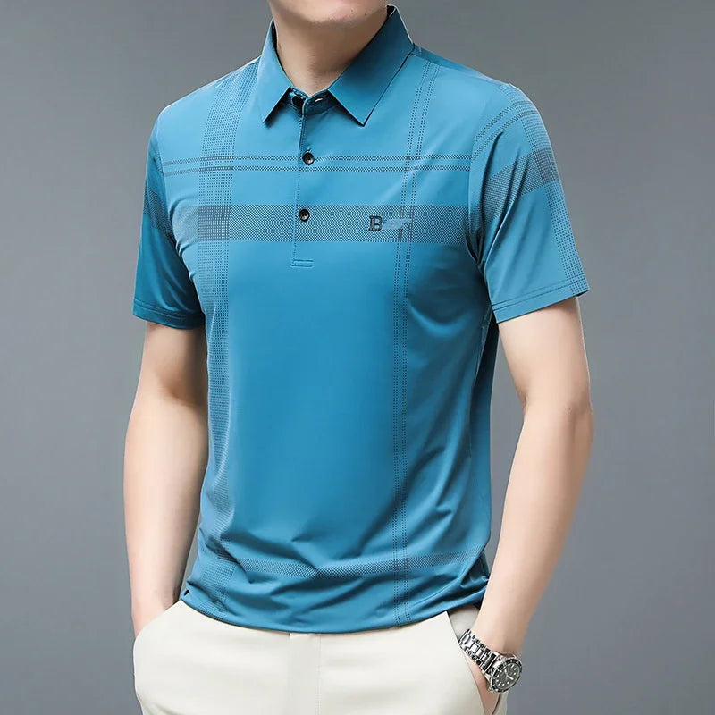 Camisa Masculina Polo com Listas Iuman