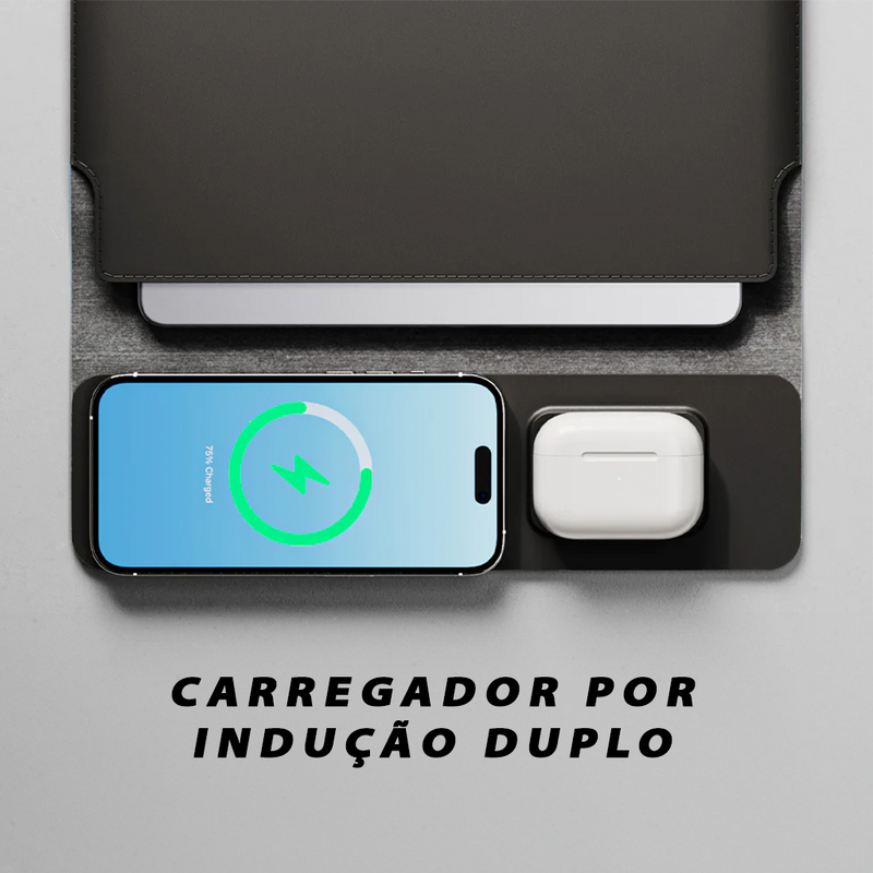 Capa Notebook com Carregador Wireless 13 a 16 Polegadas 4em1