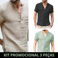 Camisa masculina de linho