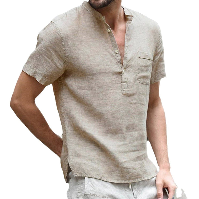 Camisa masculina de linho