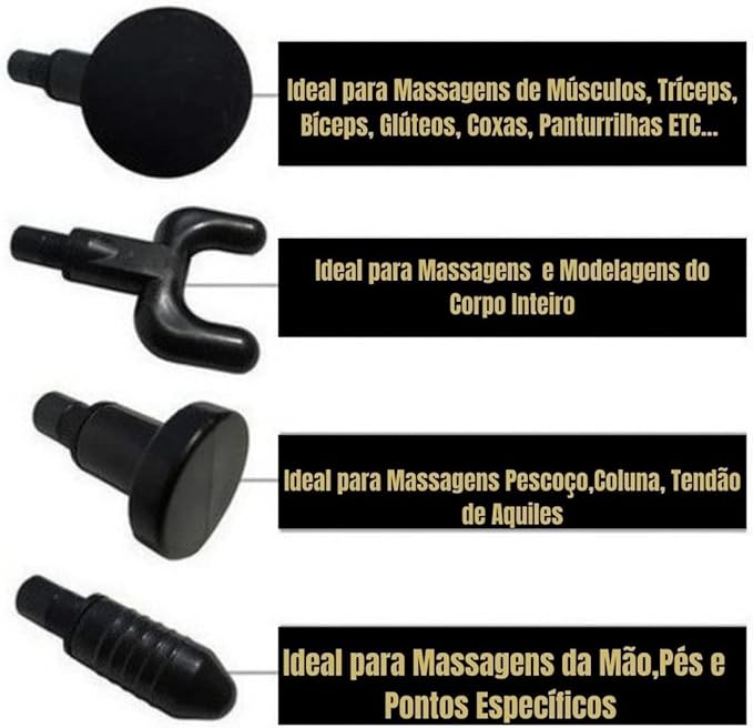 Massageador Pistola Elétrica Muscular - Profissional - M01