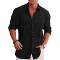 Camisa Casual de Linho Manga Comprida - Line Luxe