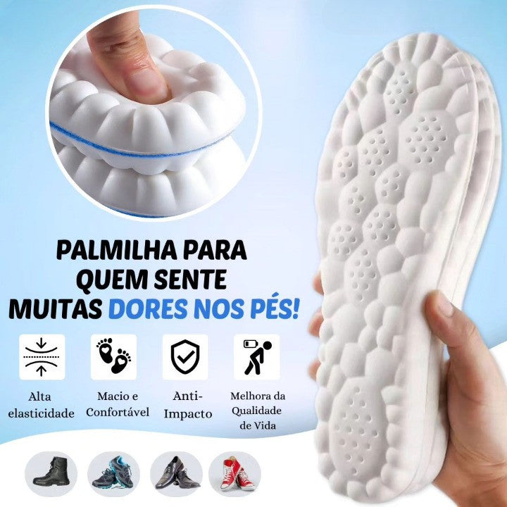 Palmilha Ortopédica 4D Sport Anti-Impacto